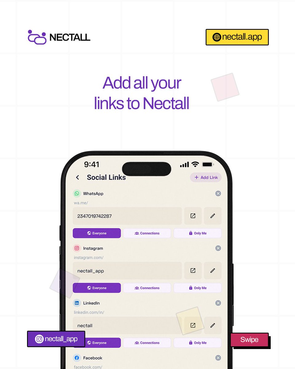 nectall_app's tweet photo. You've probably heard about Nectall. 
Have you ever wondered what made it so simple and easy to use?

NECTALL - Scan Connect Done.
#nectall #network #connect https://t.co/DUD5mJ1M9v
