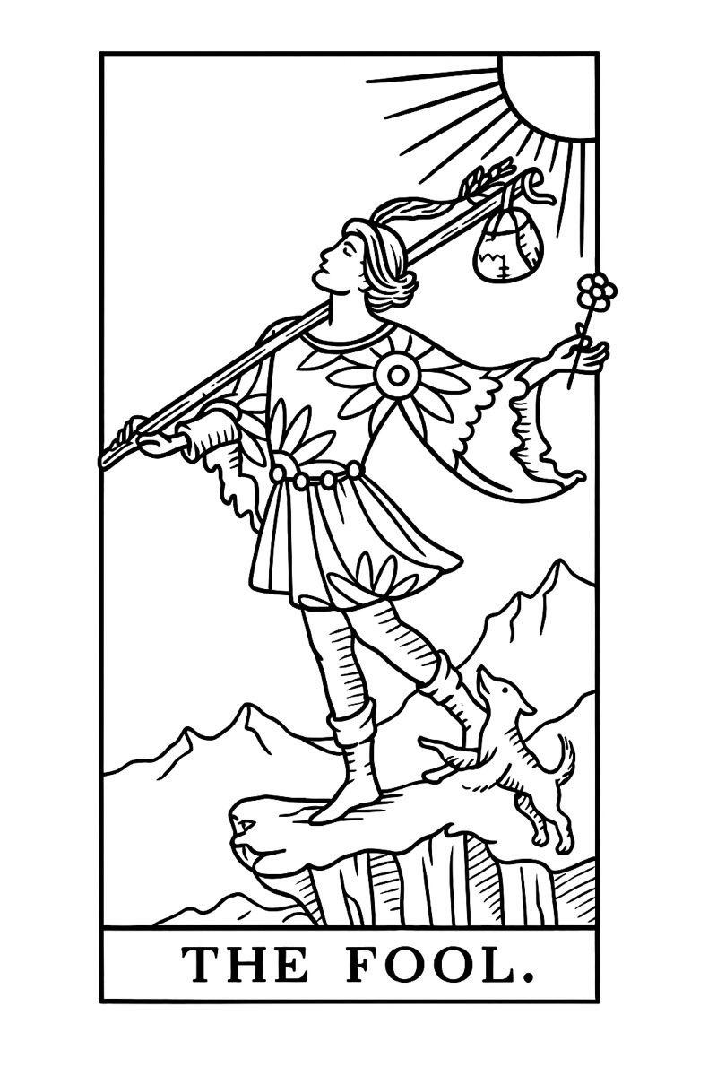 Mari_AltF4's tweet photo. Me están dando unas ganotas de dibujar a monas chinas latinas como arcanos de tarot pase opciones 
Empecemos por el loco
A quien proponen https://t.co/eg3CCvKP9T