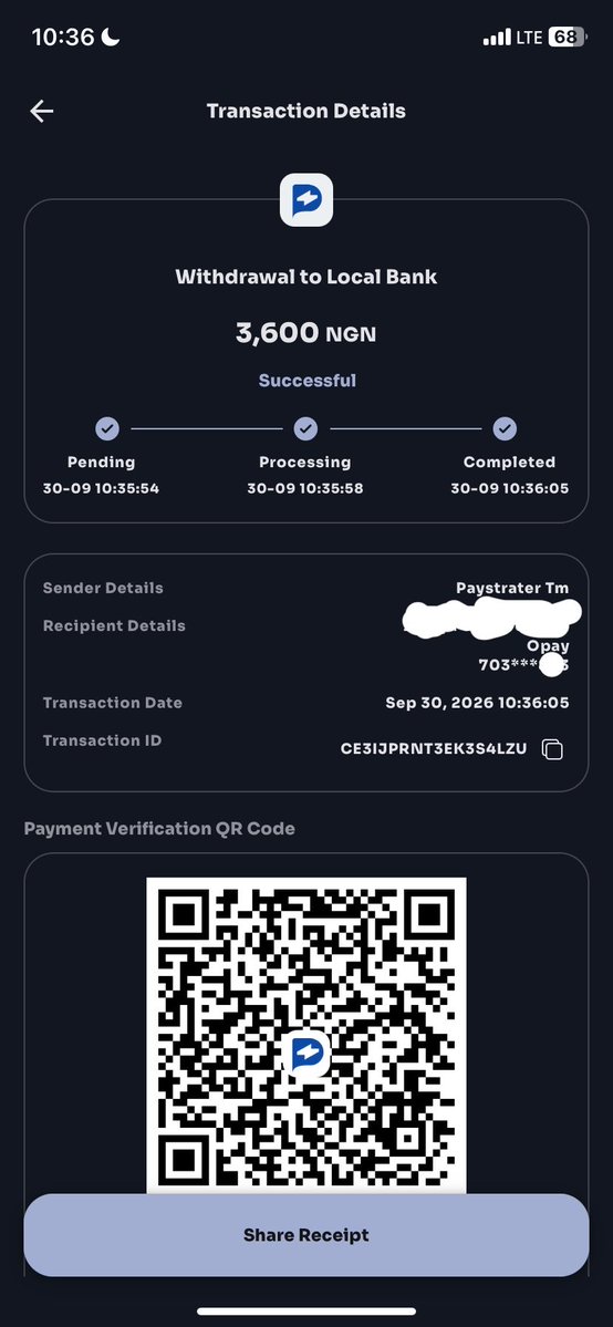 Buzz_Cup26's tweet photo. @Crypto4bailout @Paystrater I just used paystrater to convert my bnb to cash…The transaction was very fast, I received the money immediately.

I highly recommend. I will definitely tell my friends about this app.

0x35947D44aE84Cf44A1339e78b6B5E2423B9F4729 https://t.co/PtoYUcP6xg
