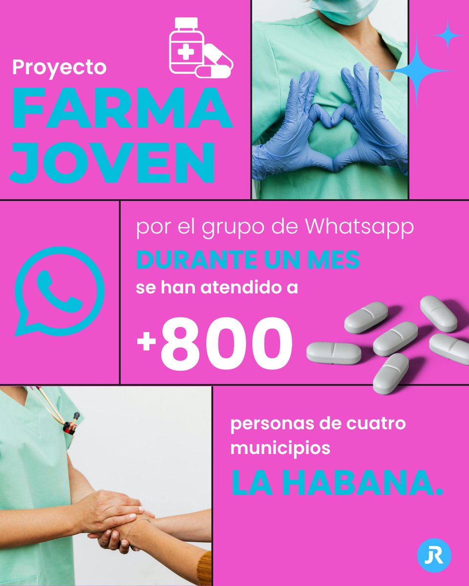 JuventudRebelde's tweet photo. #Cuba🇨🇺 #Solidaridad 
 La solidaridad no se comparte solo en mensajes, se convierte en acción
📌 #FarmaJoven ya ha beneficiado a cientos de habaneros y realizado donaciones a instituciones que más lo necesitan
📌La juventud 🇨🇺 haciendo la diferencia! 💊❤️
 #UnidosXCuba https://t.co/4V3fGN7t1w