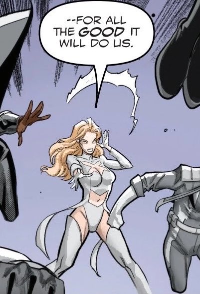 dailyemmafrost's tweet photo. NEW! Emma Frost in Queen in Black #5 out today.

#XSpoilers #EmmaFrost https://t.co/AvGquqzZ1D