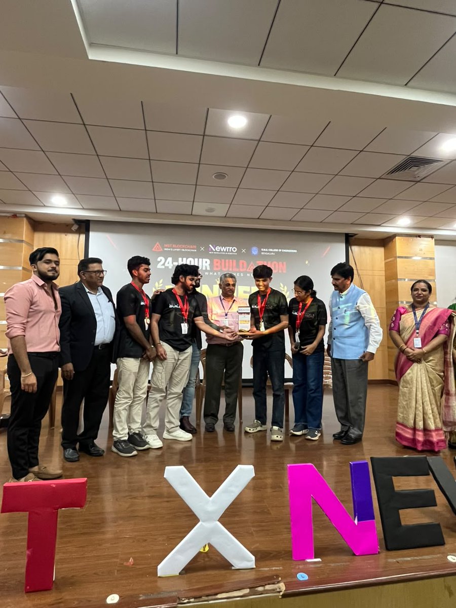 MSTBlockchainHQ's tweet photo. 🏆 The Builders Have Pitched. The Winners Are In! 

From innovative ideas to working solutions, our builders took the stage to pitch what they built at the @MSTBlockchainHQ Buildathon.

The winning teams:

🥇 RTX 6090
🥈 Synapse
🥉 Grow100x
🏅 Claudes_Plan
🏅 Lumina

A huge congratulations to all the winners and every builder who put in the time, creativity, and effort to make this 24-hour buildathon happen! 🔥