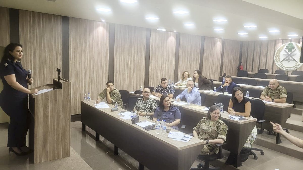 unwomenlebanon's tweet photo. Stronger coordination. Safer institutions. W/ support from @NorwayinLeb_Syr &amp; @UN_Women, the Gender Department @LebarmyOfficial brought 2gether @LebISF &amp; @DGSGLB for an exchange to strengthen cooperation on preventing &amp; responding to sexual harassment &amp; domestic violence. #EndVAW https://t.co/QWGc1UP5Yw