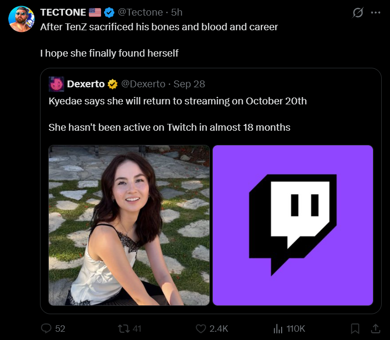 Berryslushie56's tweet photo. TenZ has a new girlfriend and is in a happy relationship.

You are a miserable loser (despite being married to your rebound) who accused her of cheating to demonize her, despite defending Sykkuno when he was caught cheating.

TenZ probably thinks you're scum. https://t.co/QkDzI3OGCP