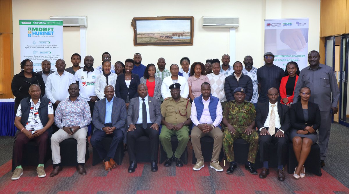 Midrifthurinet's tweet photo. @Midrifthurinet, in collaboration with @ELGIA_Africa and with support from @UKinKenya, is officially launching a new project, "Strengthening Capacities of Peace Actors for Peaceful Elections" #SCOPE, in Nakuru. The project targets key peace actors, security agencies, duty bearers, and youth from Nakuru East, Nakuru West, Njoro, Molo, Naivasha, Kuresoi North and Kuresoi South sub-counties.

The inception meeting has brought together state and non-state institutions, CSOs, the national government administration through the office of the county commissioner, and other key election-related partners such as the @IEBCKenya to conduct a rapid electoral conflict and youth-vulnerability assessment, mapping out priority electoral risks, youth mobilisation risks, existing reporting channels, and response gaps in the county.

#SCOPE will build an inclusive network of youth peace ambassadors who can recognise possible electoral violence risks, champion conflict de-escalation and counter the mobilisation of young people into violence in the 7 subcounties. 

The project will also strengthen peer ambassador networks, de-escalation initiatives, peace hubs, and civic engagement, and will revitalise county-level Conflict Management Panels to verify incidents, share early warning information, link with situation rooms, and support community-based monitoring.

#ElectionsBilaNoma #ElectionPreparedness #2027Elections