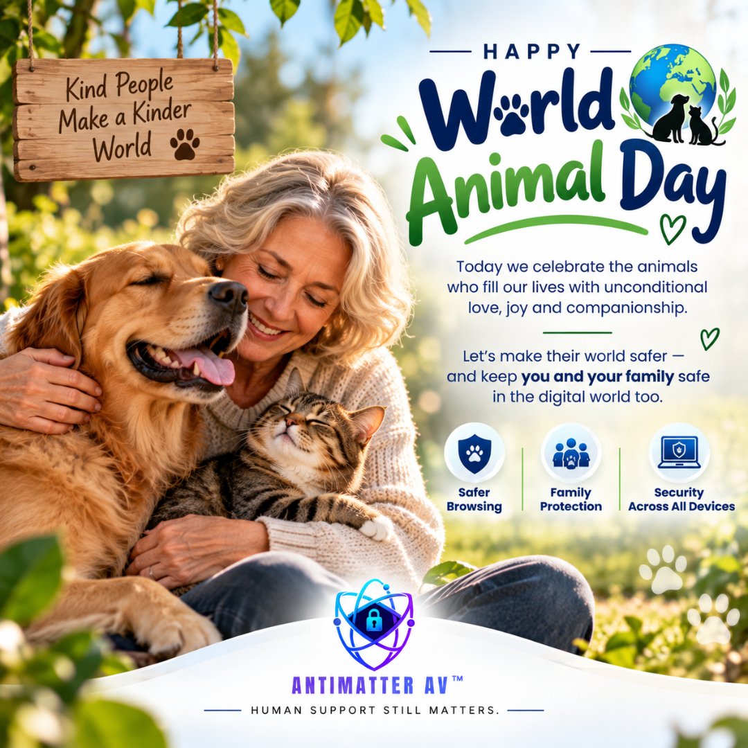 Antimatter98283's tweet photo. Celebrating the companions who bring love, comfort, and happiness into our lives. 🐶🐱❤️ Here’s to a kinder and safer world for every member of the family.
#WorldAnimalDay #AnimalLovers #AntiMatterAV https://t.co/OFFbWSilaq