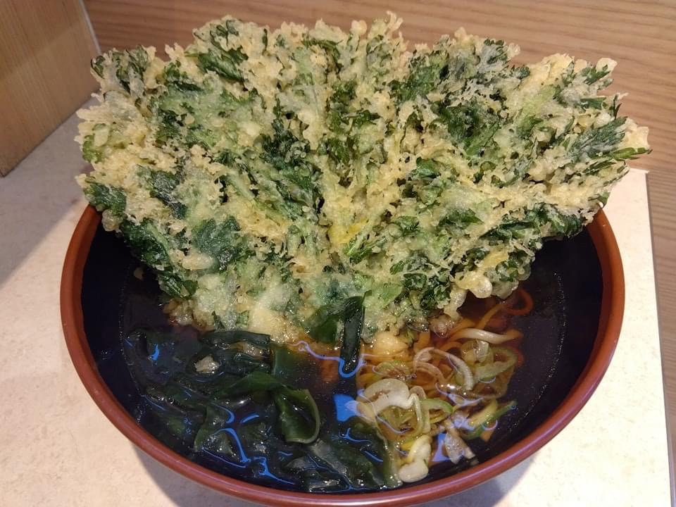 fujisobar's tweet photo. すみません。春菊天そばがタイムラインを通過します。 https://t.co/4CkKZcAiVT