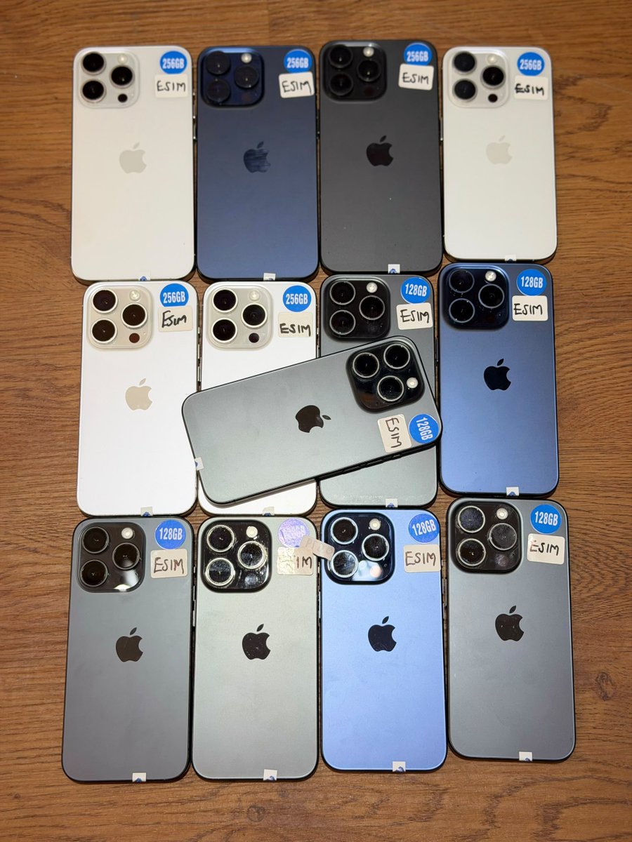 ITgadgetsng's tweet photo. Very Clean IPhone 15 Pro Max/15 Pro ESIM Available ✨

15 Pro Max 
256Gb- ₦920,000

15 Pro 
256Gb- ₦865,000

128Gb- ₦800,000 ✨ https://t.co/exzyqophvj