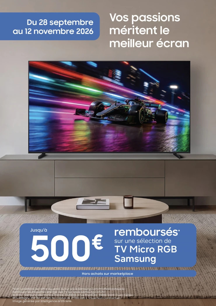 Avcesar's tweet photo. Offre de remboursement TV Micro RGB Samsung R85H, de 200 € à 500 € remboursés #bonsplans #cinema #homecinema #odr #soldes #promo #samsungtmr55r85h @SamsungFR @SamsungNewsroom @SamsungTV dlvr.it/TVjN1r https://t.co/DLWsyvQJjG