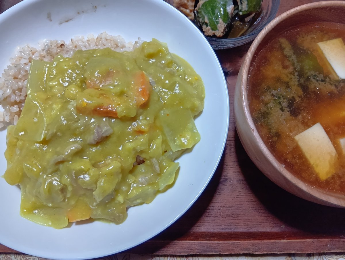 vendospriggina's tweet photo. これに小麦粉と豚肉で作る。小麦粉と牛脂でギィっぽく炒めて水で延ばしてスパイスと野菜投入し肉を加える。絶望的に不味い。 https://t.co/qy7nu2xbRX