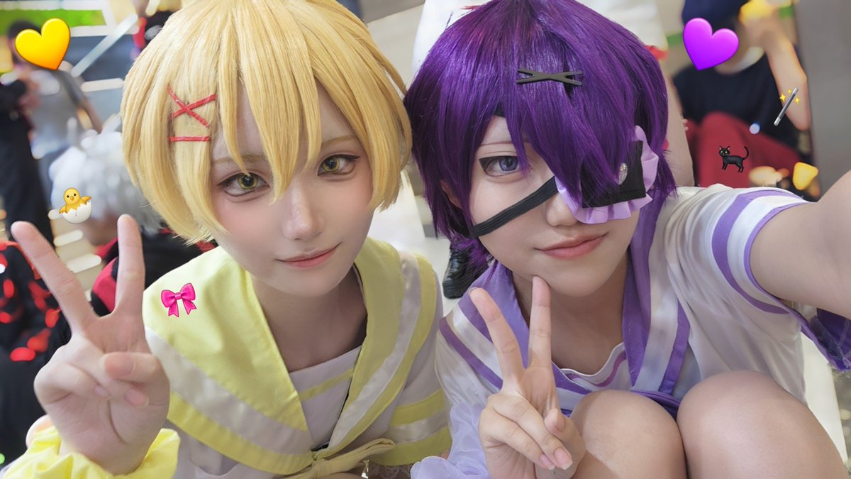 rrrr_kuyuta_6's tweet photo. ⚠ Cosplay /atnr☀️/🐣.🐈/歌みた

たかちゃんとツーショット...♪ https://t.co/y3OCqSbmsL