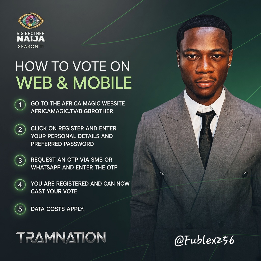 Fublex256's tweet photo. 🚨OFFICIAL COMMUNICADO; 
#TRAM is currently leading the polls.

My good people in West Africa,  EastAfrica North and South,  you know the Drill😜😊

We need an Overwhelming win. 85%
They can share the 15%.
 #BBNaija @BBNaija  #Tramnation https://t.co/dDwxQ09ENi