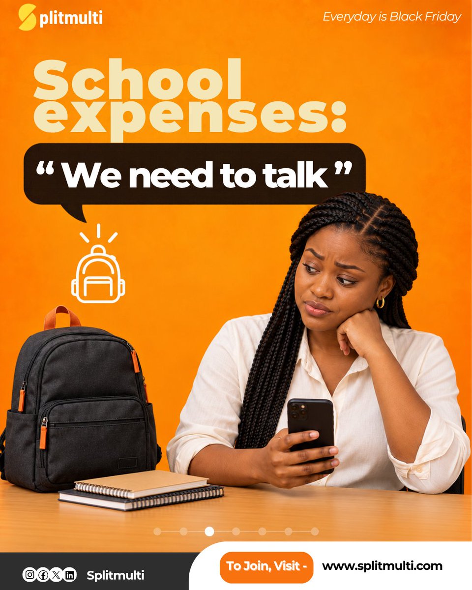 splitmulti_ng's tweet photo. SALARY HAS ENTERED
BUT EVERYBODY ELSE HAS ALSO ENTERED. 😂💰

👉 Shop Back-to-School essentials on SplitMulti today.

#SplitMulti #SalaryWeek #BackToSchool #SmartShopping #BackToSchoolShopping #ShopSplitMulti https://t.co/b3AE7SOoeD