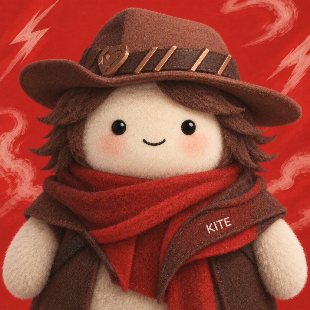Juicyycoffee's tweet photo. From photo to plushie explorer 🪁  

My Muse just rolled in wearing the Kite hat and that red scarf like she’s ready to ride. Agent Passport made the swap feel almost too easy.

@GoKiteAI @Muse  

#Kite #MusePFP https://t.co/dqhrbeqMpp