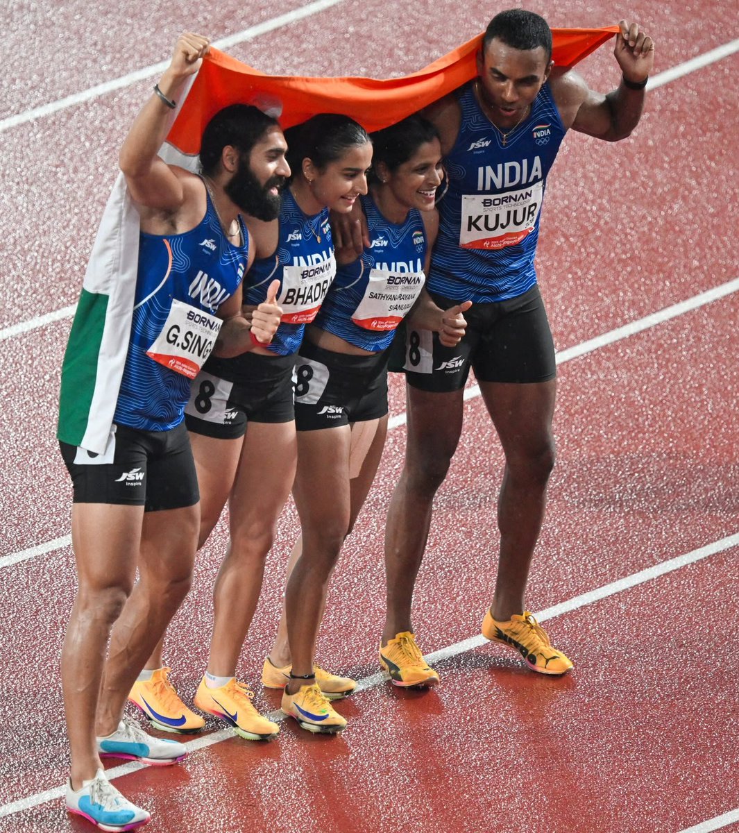 cbic_india's tweet photo. Heartiest congratulations to Ms. Sneha S.S., Tax Assistant, Bengaluru North West Commissionerate, for her stellar performance in securing the 🥉 Bronze Medal for India in the Mixed 4×100m Relay at the Asian Games 2026.

Her remarkable achievement is a testament to her dedication, discipline and unwavering pursuit of excellence. CBIC takes immense pride in Ms. Sneha S.S. for bringing glory to the nation and honour to the organisation through her outstanding sporting accomplishment.

CBIC extends its best wishes to Ms. Sneha S.S. for continued success and many more milestones in her sporting journey. 🇮🇳

#AsianGames2026 #Sneha