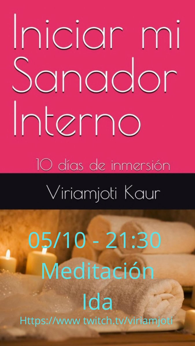 ViriamJoti_Kaur's tweet photo. 🎉🎉¡Evento de Streamsario!🎉🎉

Entre los días 4 y 14 de octubre en mi canal de Twitch ( https://t.co/JVYSNUdDuE , ya tenéis fijados los horarios en el calendario por si no estuvieses viendo desde la Península Española) compartiremos los 10 días de meditación recogidos en https://t.co/dr2ntNjFVL