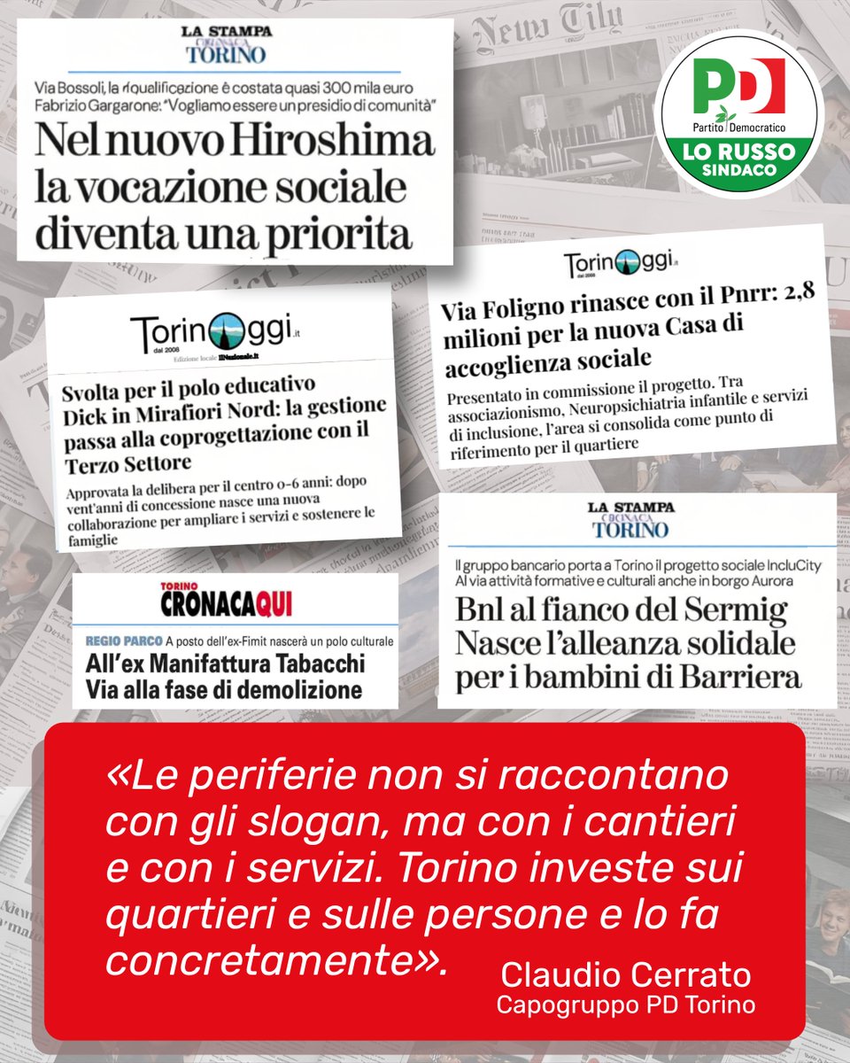 PdComuneTo's tweet photo. Dalle periferie buone notizie. Interventi diversi, quartieri diversi, con lo stesso obiettivo: costruire luoghi dove le persone possano stare insieme, imparare, sentirsi parte di una comunità.
Le #periferie non sono ai margini di questa città.
#Torino #PDTorino #Riqualificazione https://t.co/0XOcf2ZHww
