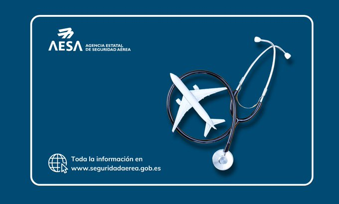 AesaSpain's tweet photo. 🩺 ¿Necesitas obtener o renovar tu certificado médico aeronáutico?

☝️Recuerda que debes acudir a un Centro Médico Aeronáutico #AeM o Médico Examinador Aéreo #AME autorizado por @AesaSpain.

🔗 Consulta el listado por CCAA actualizado en https://t.co/FhnHhdxYIu https://t.co/eIJagale2L