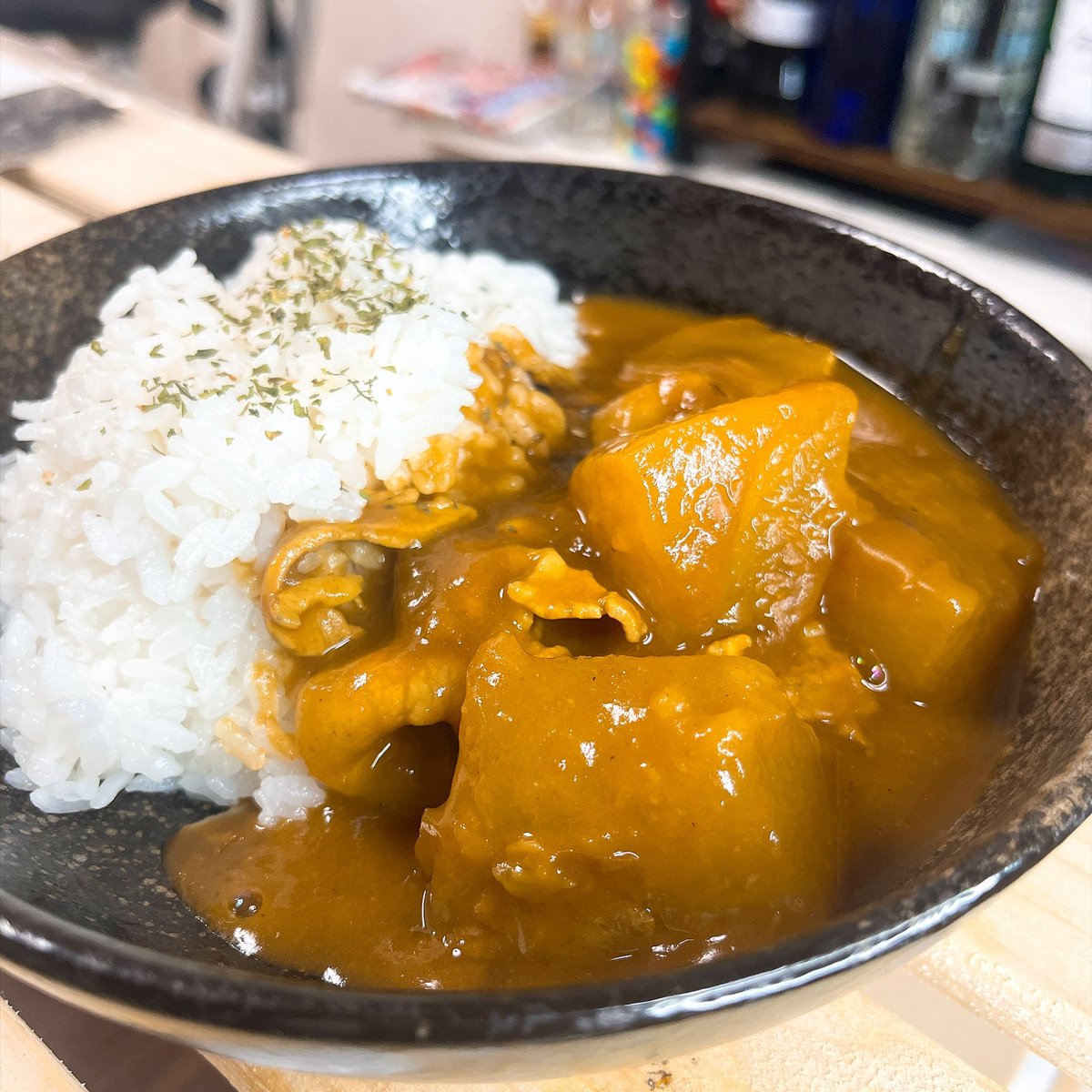 gRAnD__N's tweet photo. ⋆ ✩ ⋆ ┄ ⋆ ✩ ⋆ ┄ ⋆ ✩ ⋆ ┄ ⋆ ✩ ⋆ ┄ ⋆ ✩ ⋆
　　　　 🍈冬瓜カレー🍛
⋆ ✩ ⋆ ┄ ⋆ ✩ ⋆ ┄ ⋆ ✩ ⋆ ┄ ⋆ ✩ ⋆ ┄ ⋆ ✩ ⋆

煮込みが少し長すぎた。

#なおたんキッチン
#料理　
#料理好きな人と繋がりたい 
#カレー
#料理男子
#優しいフォロワーさんが拡散してくれてフォロワーさんが増える