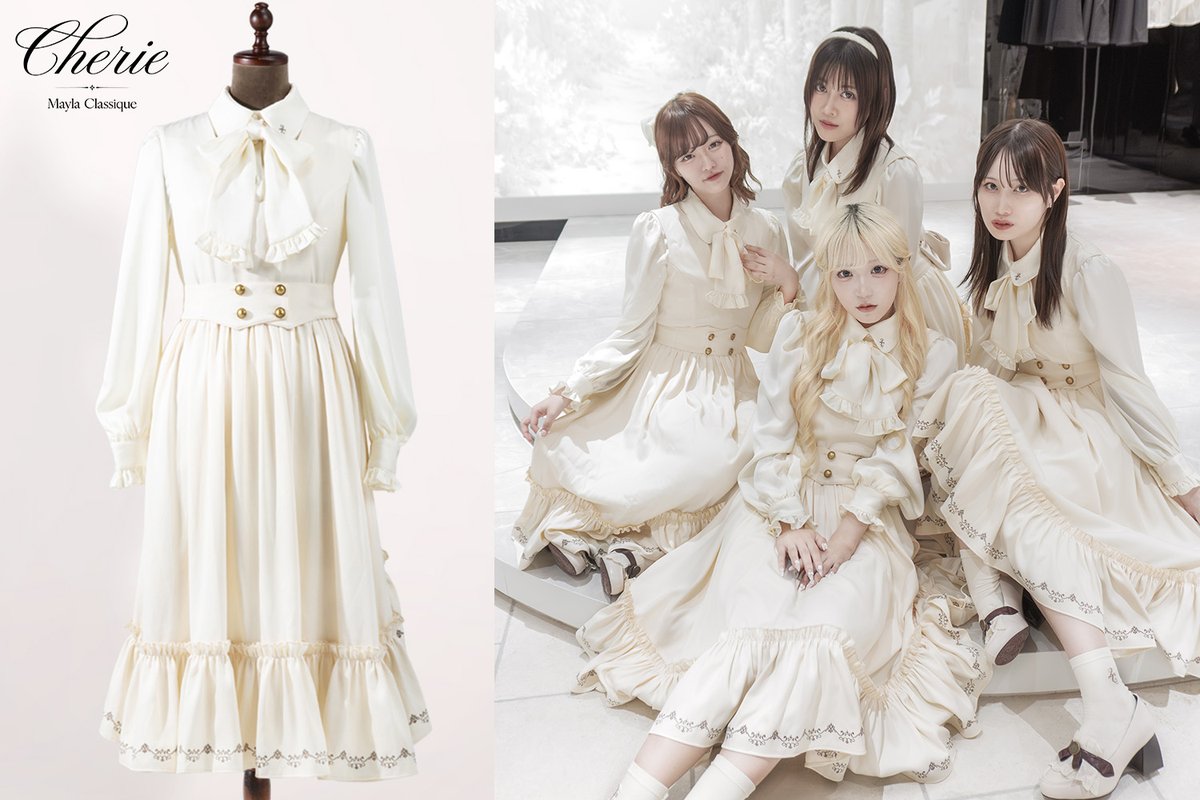 Mayla_Classique's tweet photo. ⊹⊱　新作発表　⊰⊹

〈Bilitis ～私の中の少女性～ Collection〉

あの制服を、今度はあなたへ。

House of MAYLAで
お客様をお迎えするCherieたちが纏う制服。

制服の美しさを受け継ぎながら、
新たなカラーで仕立てた
「Bilitis Dress」が誕生します。

店頭で見つめていた世界を、
今度はあなた自身が纏う番….⋆𝜗𝜚

2026.10.2 FRI 17:00 販売開始
✣「廻るスカート展」イベント招待対象商品
https://t.co/yz8671GKph 
 
#リトルフェミニティ