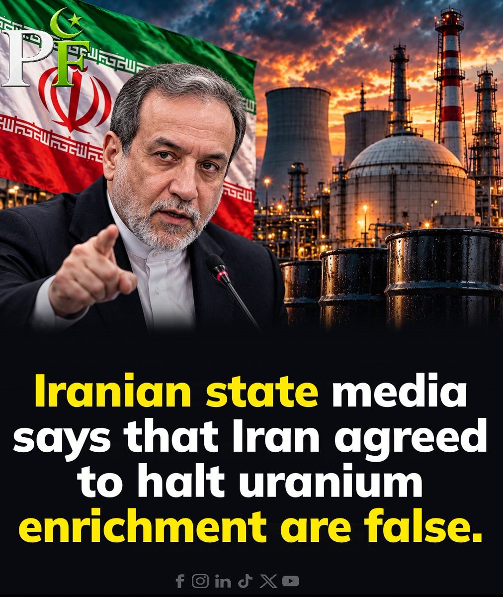 ali2k9_ali's tweet photo. 🚨"Iranian state media officially dismissed and rejected reports-which had circulated from regional broadcasters like Al Hadath- claiming that Tehran had agreed to halt uranium enrichment in exchange for sanctions relief."

#Iran #Iranian #Irannews #uranium #tehran #mediacoverage https://t.co/7N9W6XFCAv