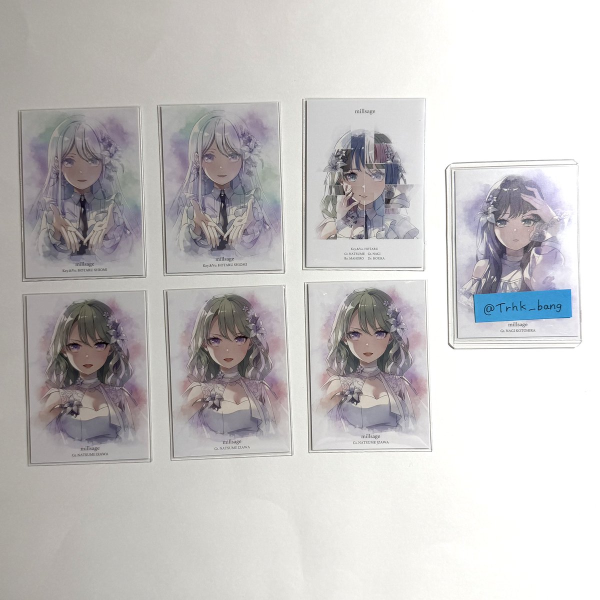 Trhk_bang's tweet photo. 【交換】
バンドリ アワーノーツ millsage ミルサージュ 鳴らす 特典 キャラクターカード

譲:蛍 なつめ 集合

求:凪

お気軽にお声掛けください💐 https://t.co/V5sQjNSJrb