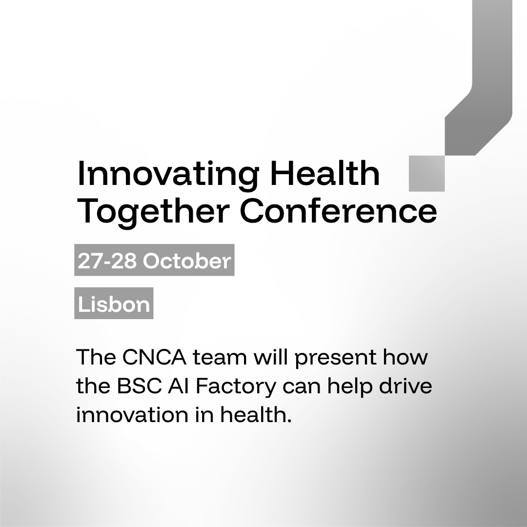 acnca_pt's tweet photo. 🚗 October is taking CNCA to Lisbon.
From the #PortugalDigitalSummit to the #IHTC, we'll be sharing what CNCA and the BSC AI Factory do and connecting with startups, SMEs, and technology communities.
Follow us throughout October for updates.
#AIFactories #AI https://t.co/1qzOXux2ok