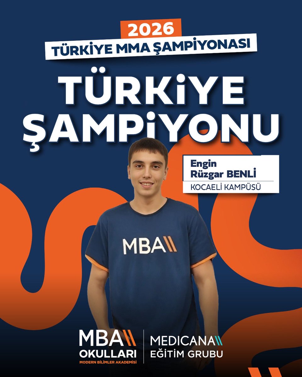 SabriyeEngin's tweet photo. 2026 Türkiye MMA Şampiyonasında, Kocaeli Kampüsü öğrencimiz Engin Rüzgar Benli Türkiye Şampiyonu oldu.

Öğrencimizi tebrik eder, başarılarının devamını dileriz. https://t.co/XnUrW6W8qi