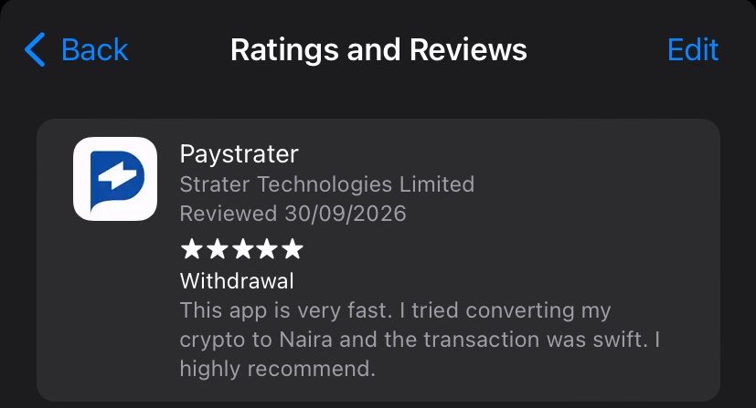 Buzz_Cup26's tweet photo. I just used paystrater to convert my bnb to cash…The transaction was very fast, I received the money immediately.

I highly recommend. I will definitely tell my friends about this app.

0x35947D44aE84Cf44A1339e78b6B5E2423B9F4729 https://t.co/y93a9QYir7