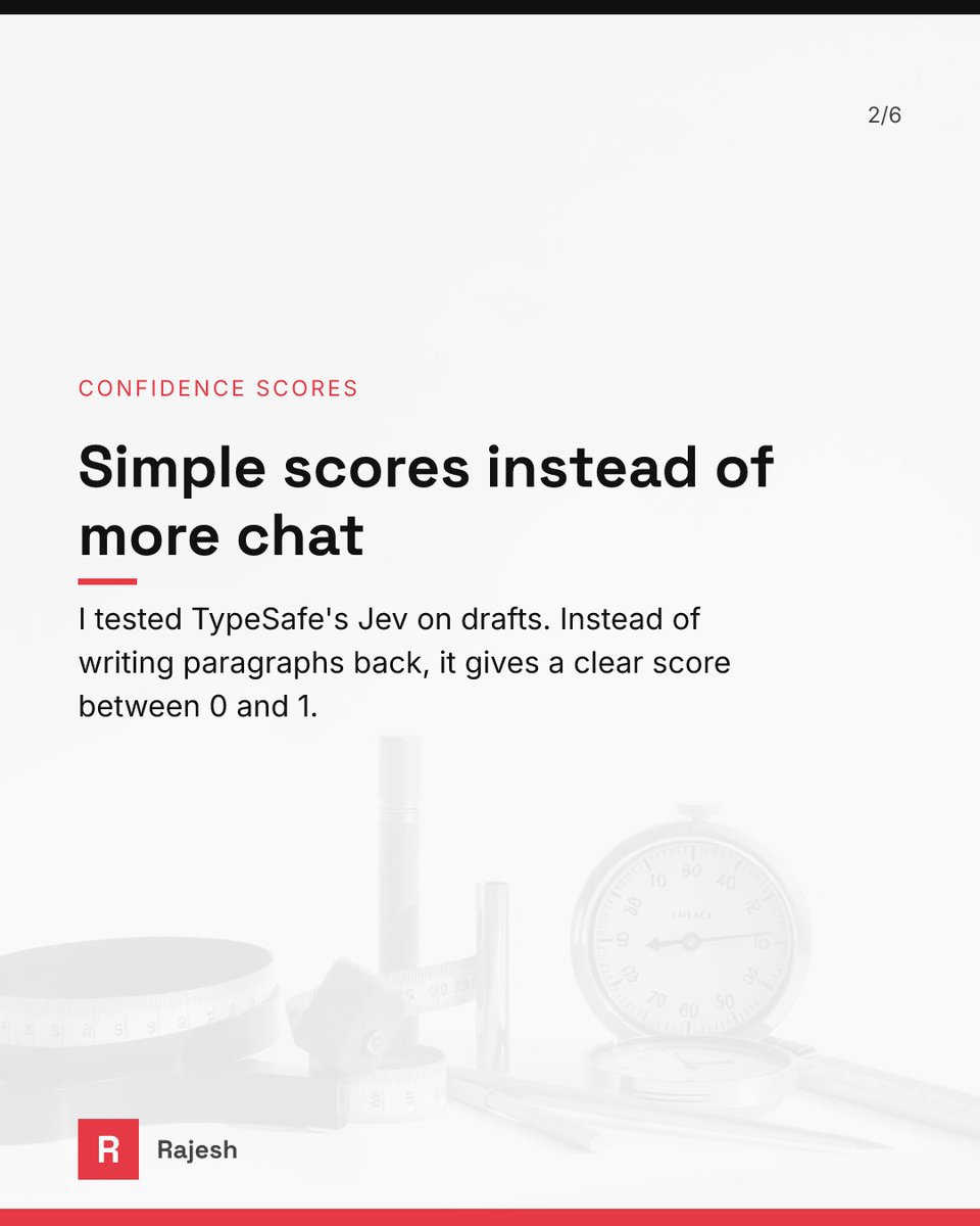 rajeshaiac's tweet photo. A human reviewer rejected a draft for a broken image, but missed a broken rule in the text.

I tested TypeSafe's Jev to catch compliance errors without chat. It flagged the rule break at 0.94 confidence in 54 milliseconds for $0.00003.

Instead of drafting long text, the model re https://t.co/IZocBOxI38