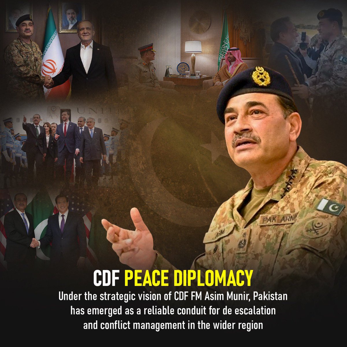 Pak_Worior's tweet photo. Field Marshal Asim Munir’s leadership focuses on a vision for a secure and stable future for Pakistan.
#وقار_کی_علامت_عاصم_منیر
"CDF Asim Munir" #FieldMarshalAsimMunir
#FieldMarshalVision https://t.co/f1oRrTkuQi