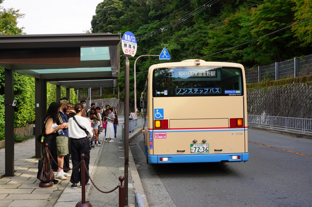 OsakaSubwaycom's tweet photo. 噂には聞いてたものの、勝尾寺は本当外人さんだらけですね
箕面萱野からかなり山道走らないと辿り着かないのに、ここまで人気なのはビックリ。

本当に山岳路線かここ…？ってぐらい
阪急バスが鬼のように走ってました https://t.co/0yQuFMm9FO