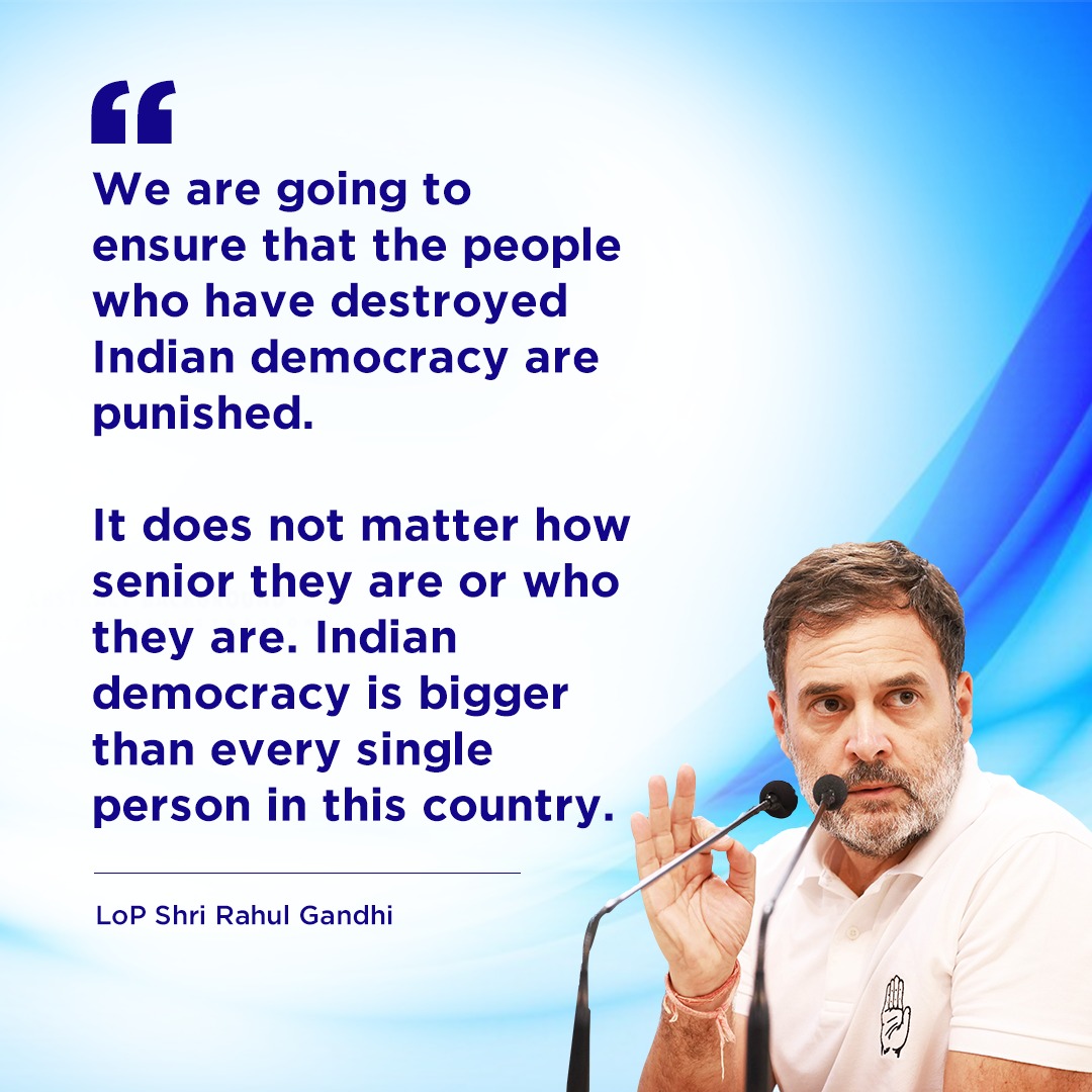INCIndia's tweet photo. 'Destroyers of Democracy' will be punished. https://t.co/Qxv3kG8LuR
