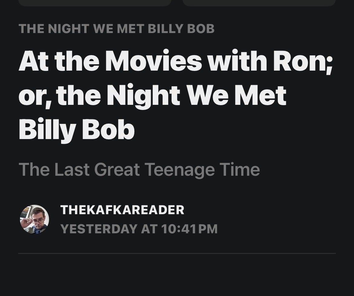 odrideck's tweet photo. One night as teens in a small town, my buddies and I met @RonLesterRadio , AKA Billy Bob from Varsity Blues (which also starred the incredible @AmySmart26 ). Here’s an essay about it. https://t.co/s8zCZW54vR https://t.co/DpSY6kAeNN