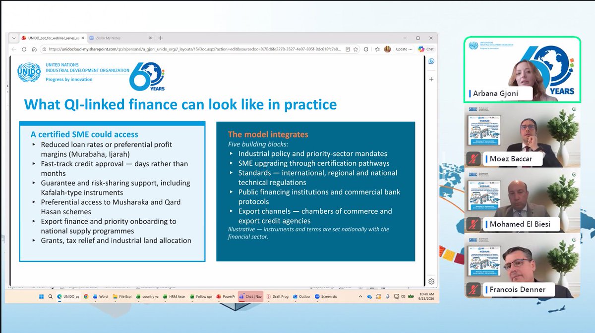 SMIICGS's tweet photo. SMIIC, in cooperation with @UNIDO, successfully held a webinar on QI4SD, SME access to finance, industrial resilience and market integration across OIC Member States. Thanks to all speakers and participants for their valuable contributions!

Read more
https://t.co/9FnosCqPm1 https://t.co/8VR6kNXRYw
