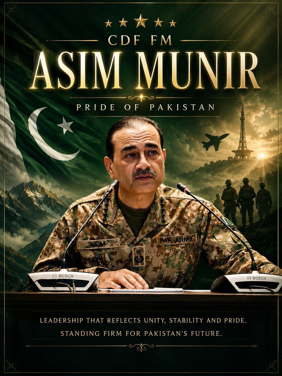 N__r_fat's tweet photo. Under Field Marshal Asim Munir’s leadership, greater focus is placed on defence technology, research and innovation.
#وقار_کی_علامت_عاصم_منیر
"CDF Asim Munir" #FieldMarshalAsimMunir
#FieldMarshalVision https://t.co/m6Ilagvtee
