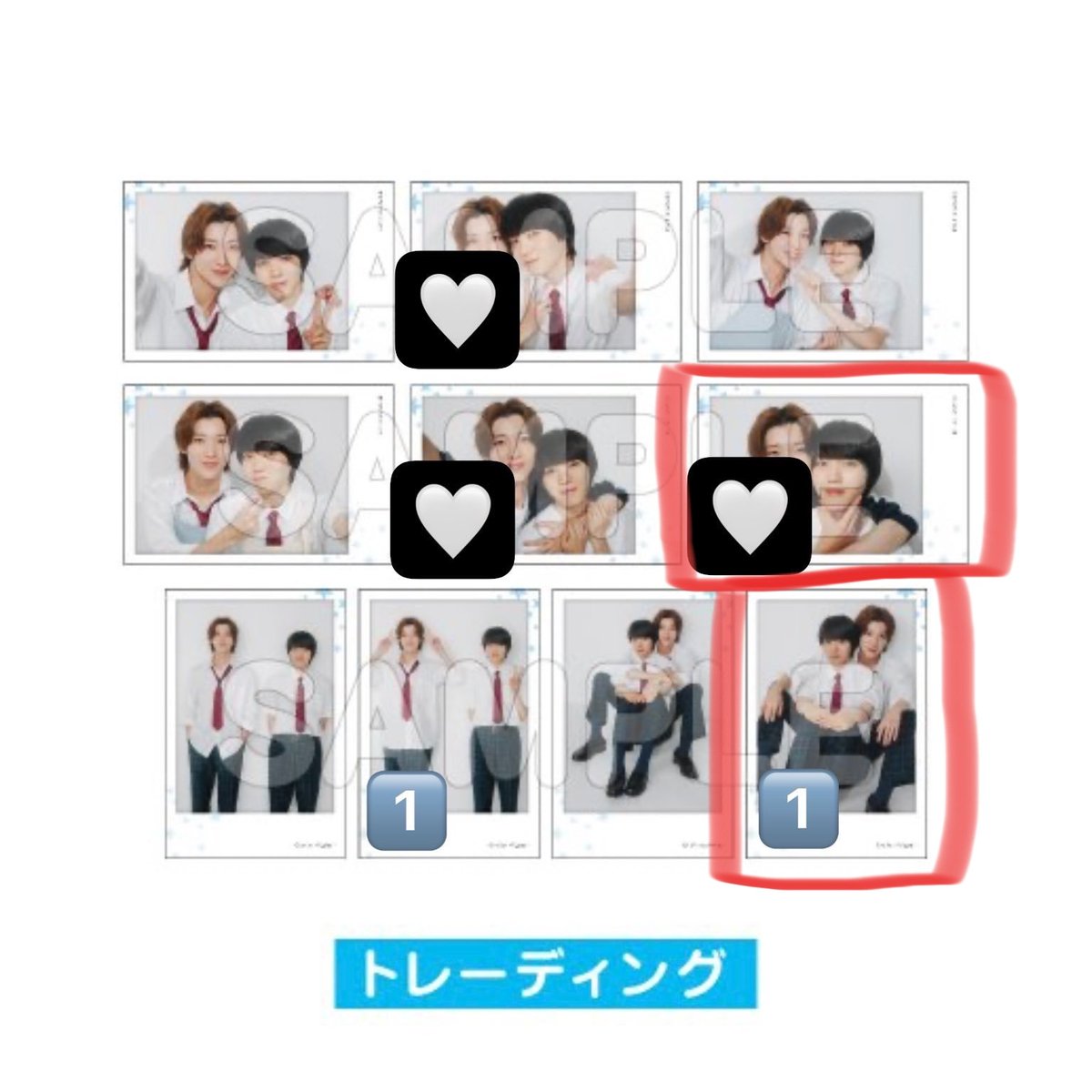 knk0906's tweet photo. @m_p0mk 初めまして。検索より失礼します。
ブロマイドの2段目右を所持しております。
下段右のものと交換お願いできますでしょうか。
都内手渡し、郵送どちらでも大丈夫です。
ご検討よろしくお願いいたします。 https://t.co/b7QXhfF7sO