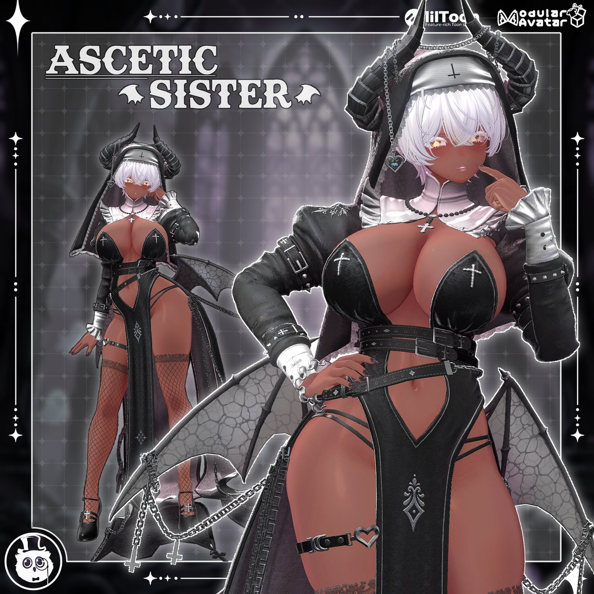 Pocogufo's tweet photo. 『-Gufo-'s New cloth』   
  
---Ascetic sister--- 

Link-https://t.co/XERifl5Nal     
以前から作ってみたいと思っていたシスターの服を、ようやく作ってみました！ 

📅 10月03日18時 販売予定      

📷フォロー＆RT(RP)してくださった方の中から、抽選で5名様にギフトをプレゼントいたします! https://t.co/FbQMlJF5Sc