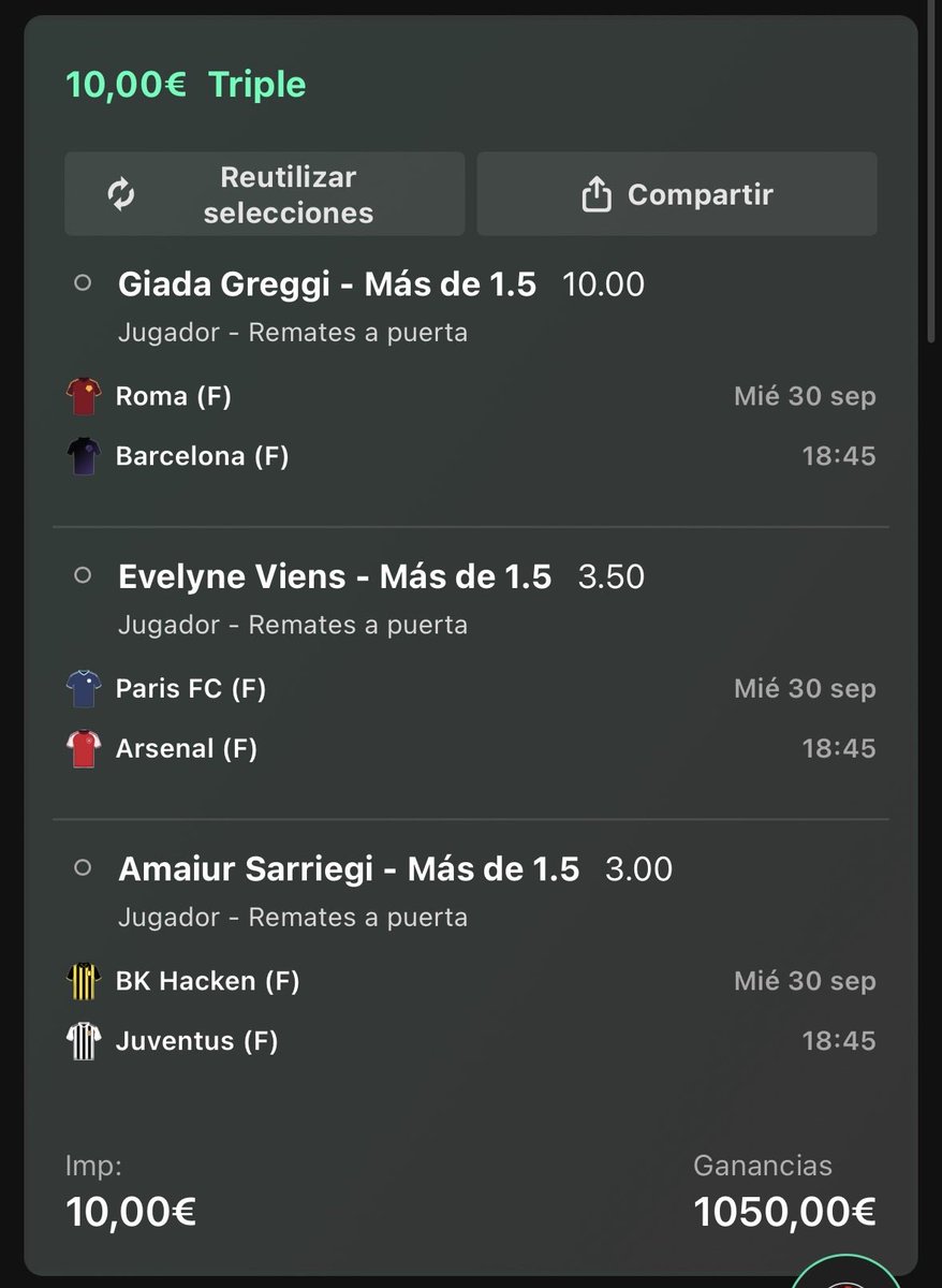 Kingbetss1's tweet photo. Hoy juegan las mujeres. Nos van a dar más pasta ellas que todo el parón de selecciones 🤣⚽️

📊 Cuota 18 

📊 Loquísima 105 

No creo que suba mucho más hoy. Mañana más https://t.co/FY658vq8GP