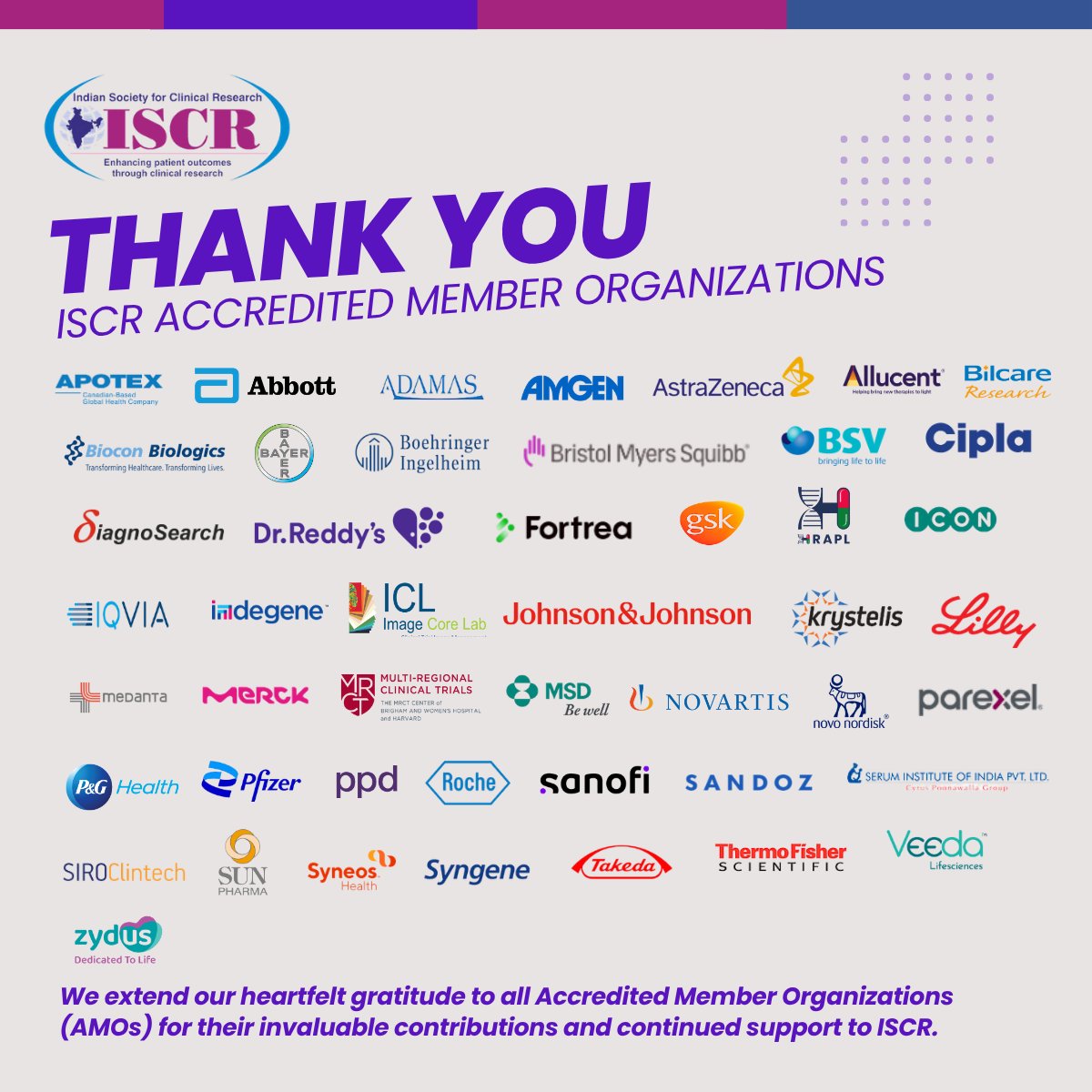 iscrindia's tweet photo. 🎉 Welcoming Sandoz as the newest Accredited Member Organisation (AMO) of ISCR!

Our AMO network unites organizations committed to quality, ethics &amp; innovation in Indian clinical research.

Looking forward to a partnership advancing accessible, impactful healthcare for patients. https://t.co/IwDPkAvwaw