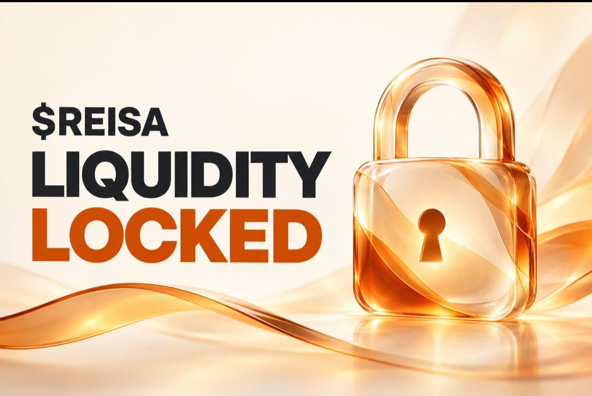 Reisafi's tweet photo. $REISA liquidity locked. 🔒

A long-term vision starts with onchain commitments.

LP lock transaction 👇
https://t.co/uCRUQebXZG https://t.co/A0bFJUJtpV