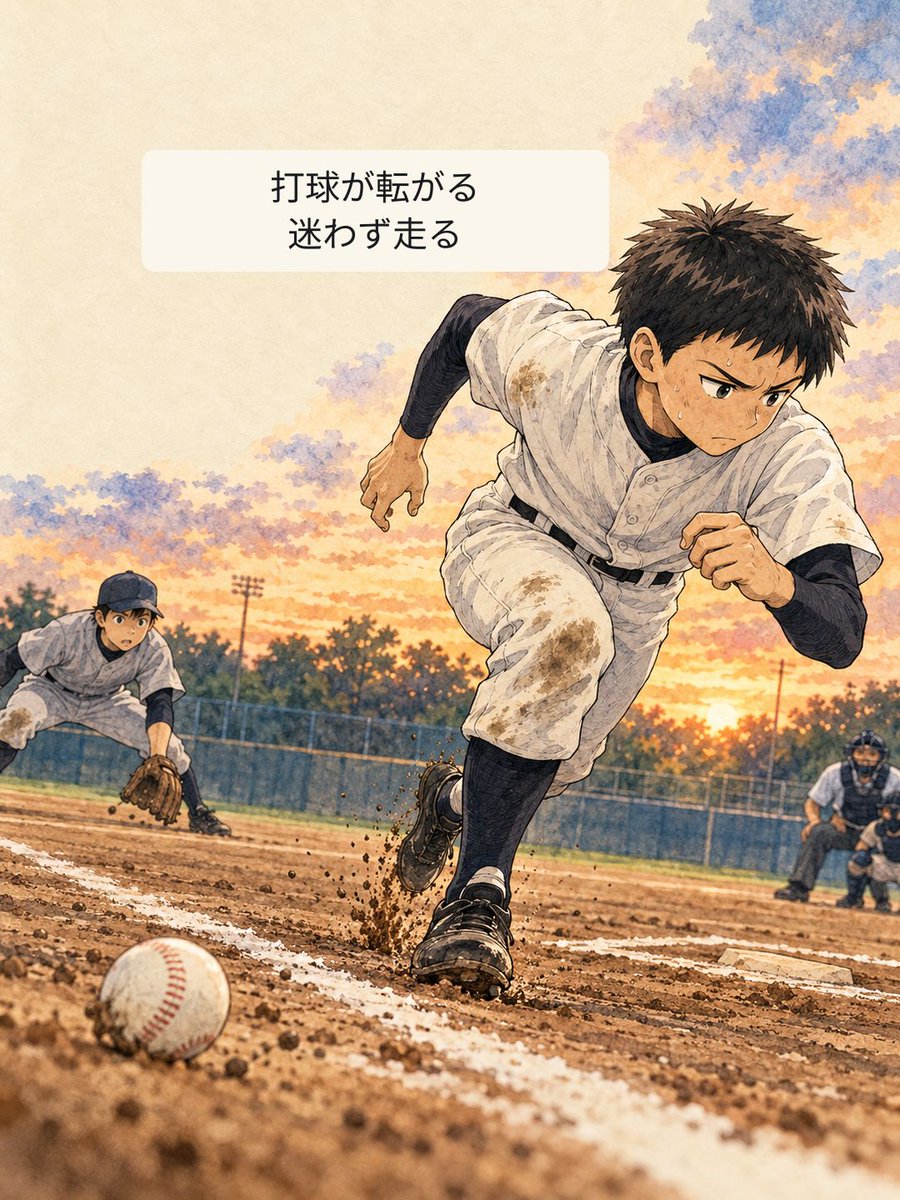 yakyulog_ja's tweet photo. 弱いゴロでも、一塁まで走り切る。 試合後に一場面を見返す。App Storeで「野球ログ」を検索。

#少年野球 #草野球 https://t.co/IRe0RHpOZ7