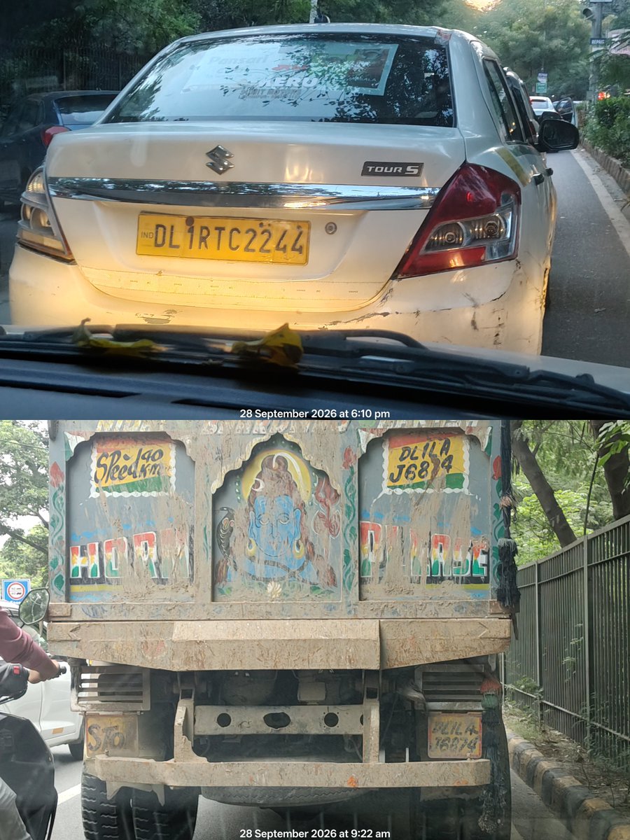 Advsunnythomas's tweet photo. These kind of hunders of vehicles which are not road worthy can seen in Delhi roads everyday. TAIL LAMPs are mandatory under MVA. Why no enforcement of this in Delhi roads?? Who will answer here?? https://t.co/nDSCAd2BNy
