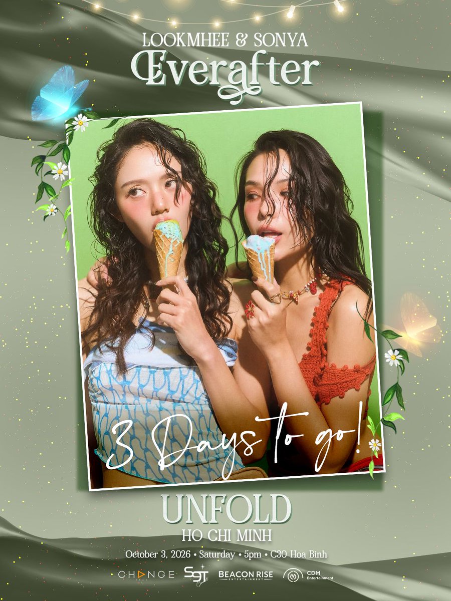 cdmentph's tweet photo. Lookmhee &amp; Sonya are ready to make your hearts melt ❤️

3 days to go and we're seeing Lookmhee &amp; Sonya in Ho Chi Minh City!

Get your tickets NOW: https://t.co/YYALaWIyrm 🎟️

#LMSYEVERAFTER
#LMSYUnfoldInHCMCity
#LMSY #ลูกหมีซอนญ่า #LookmheeSonya
#LMlookmhee #SonyaSaranphat https://t.co/E1dyuUmwyT