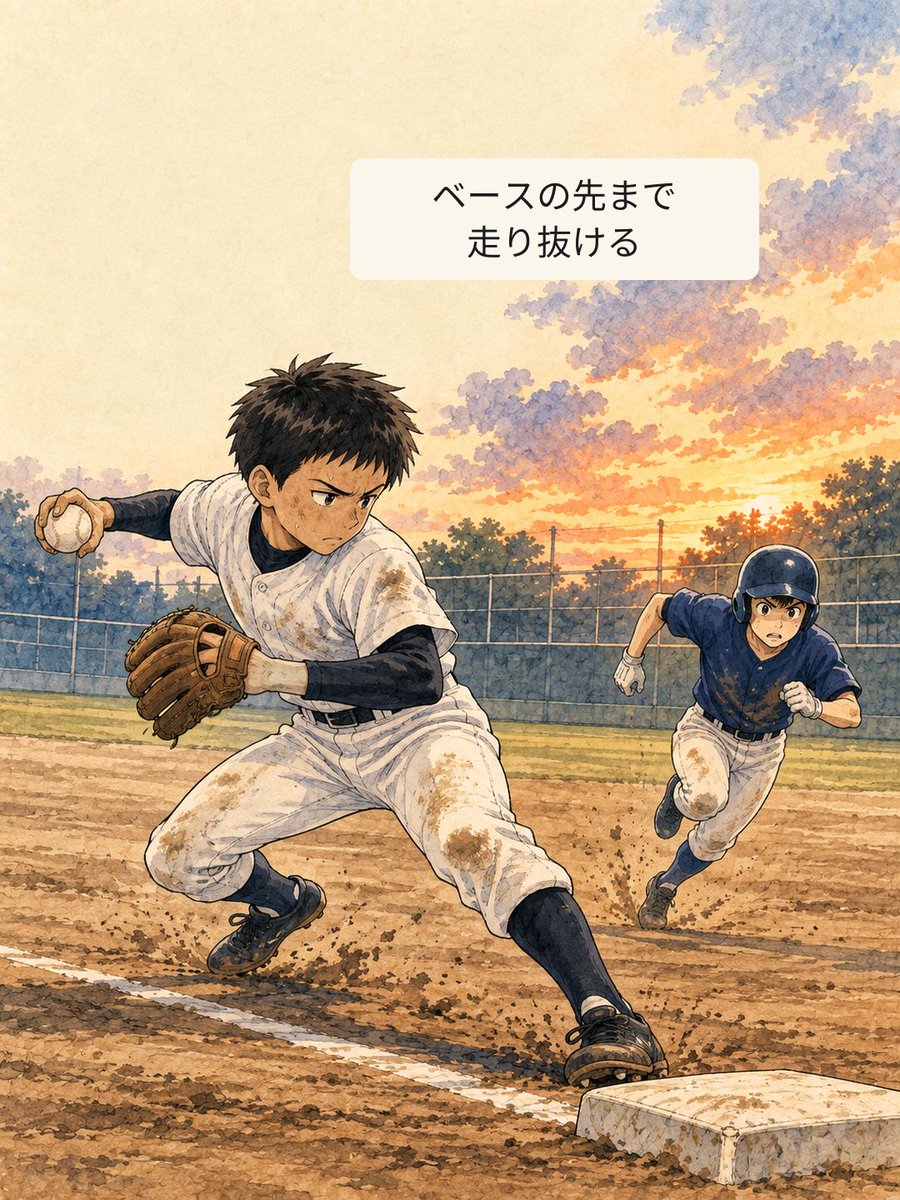 yakyulog_ja's tweet photo. 弱いゴロでも、一塁まで走り切る。 試合後に一場面を見返す。App Storeで「野球ログ」を検索。

#少年野球 #草野球 https://t.co/IRe0RHpOZ7