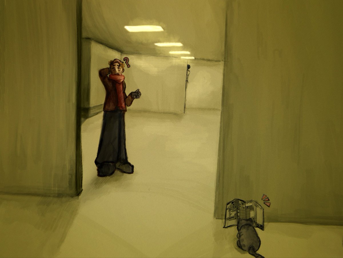 clabboing's tweet photo. schpood in the backrooms #schpood #wip https://t.co/rw2WFDVQNz