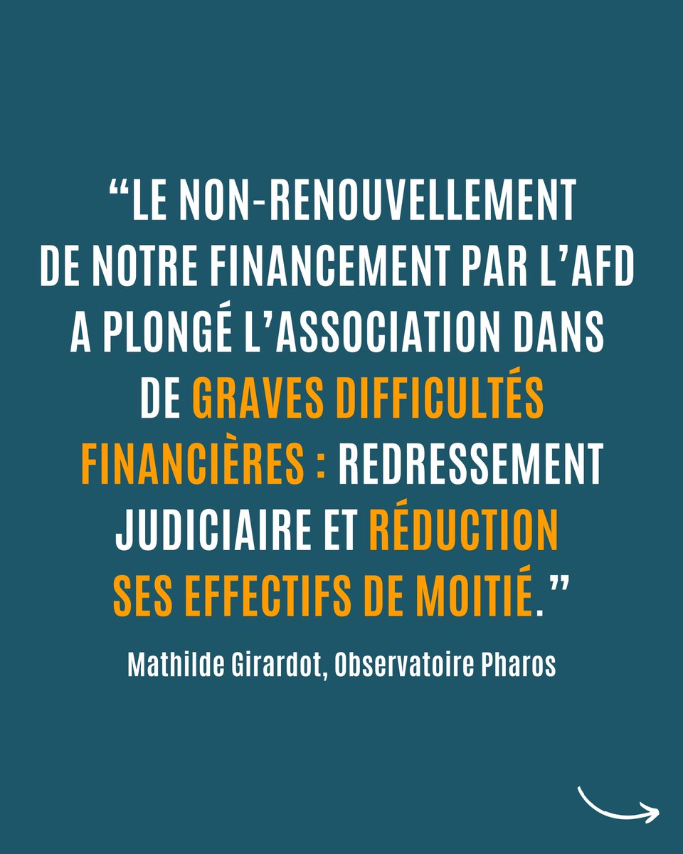 coordinationsud's tweet photo. 𝐋𝐚 𝐬𝐨𝐥𝐢𝐝𝐚𝐫𝐢𝐭𝐞́ 𝐢𝐧𝐭𝐞𝐫𝐧𝐚𝐭𝐢𝐨𝐧𝐚𝐥𝐞 𝐞𝐧 𝐩𝐞́𝐫𝐢𝐥 : il est urgent d’agir !

1 organisation de solidarité internationale sur 3 est aujourd’hui menacée financièrement. Derrière ces difficultés, ce sont des projets qui sont arrêtés, des équipes qui disparaissent et des millions de personnes qui risquent de perdre l’accès à des services essentiels.

Presque toutes les ONG sont impactées par les coupes budgétaires. Pour de nombreuses associations de solidarité internationale, ces réductions fragilisent directement leur équilibre financier et leur capacité à poursuivre leurs actions.

Les conséquences sont déjà considérables : 16 000 emplois supprimés ou amenés à disparaître d’ici 2027, soit un emploi sur trois dans les ONG, et 100 bureaux et missions fermés dans le monde. C’est aussi l’expertise et la capacité d’action de la France qui reculent.

Pourtant, en dépit de ce constat, le Gouvernement prévoit de réduire les financements publics qui leur sont destinés pour la quatrième année consécutive.

‼️  Nous appelons les parlementaires à se mobiliser pour revenir sur ces coupes et préserver la capacité d’action des ONG, en France comme dans les pays où elles interviennent.

Découvrez l’étude complète et les impacts de ces coupes pour les ONG, leurs actions et les populations qu’elles accompagnent 👉 https://t.co/UAx68HwuUS