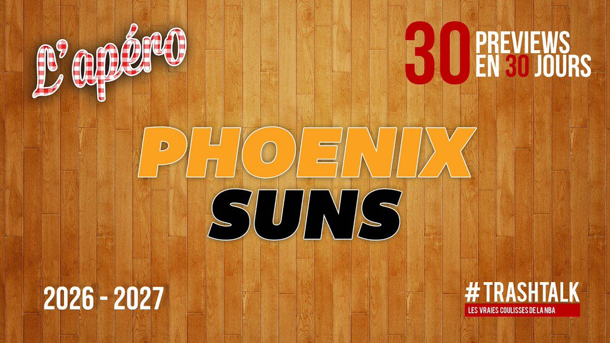 TrashTalk_fr's tweet photo. 🔥 30 PREVIEWS : LES PHOENIX SUNS !! 🔥

ON VA CHEZ ALEX CE MIDI !! 🌵🌵🌵

- Le marché de l’été, on en pense quoi…?
- Peuvent-ils refaire une aussi belle saison ?
- Qui a la balle, qui a les shoots ?
- Les Suns retournent en Playoffs ?

À TABLE !! 🍽️

➡️ https://t.co/7GRRFv0dO1 https://t.co/PgSirG0YGI