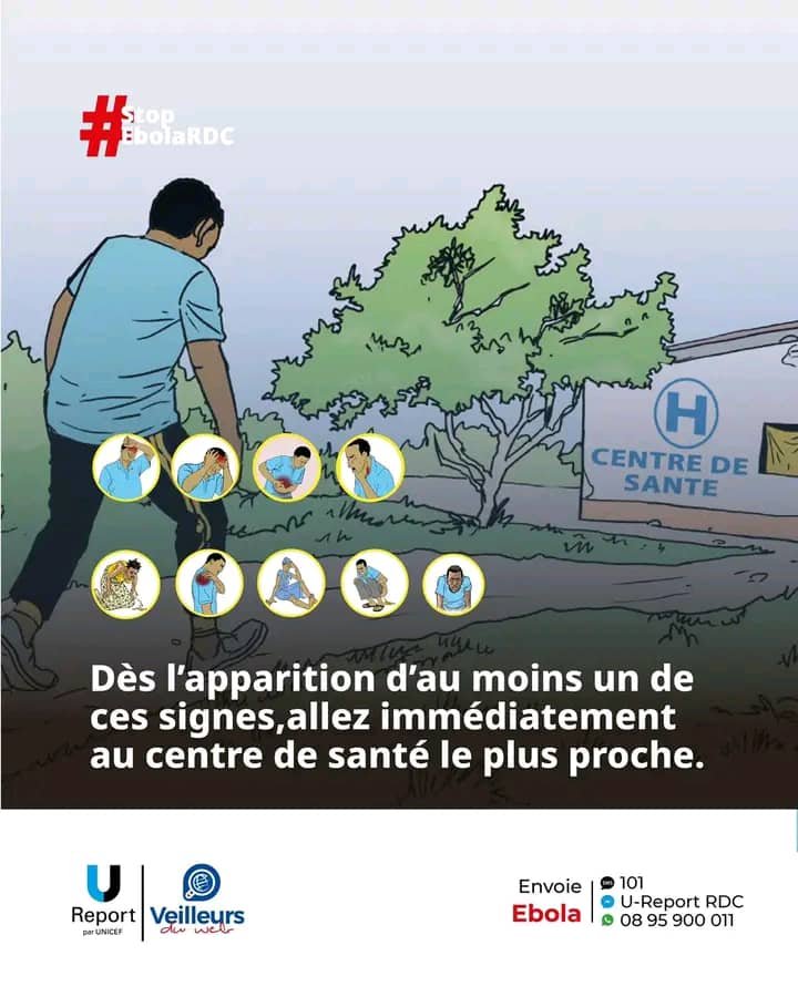 elielenge79's tweet photo. Ebola est une maladie dangereuse et contagieuse mais évitable. Plus la prise en charge est rapide, plus les chances de guérison augmentent. La prévention reste le moyen le plus efficace de lutte contre la maladie.

Envoie EBOLA au 101 (gratuit)

#StopEbolaRDC
#VeilleursduwebRDC5 https://t.co/BaV6pxoNZz