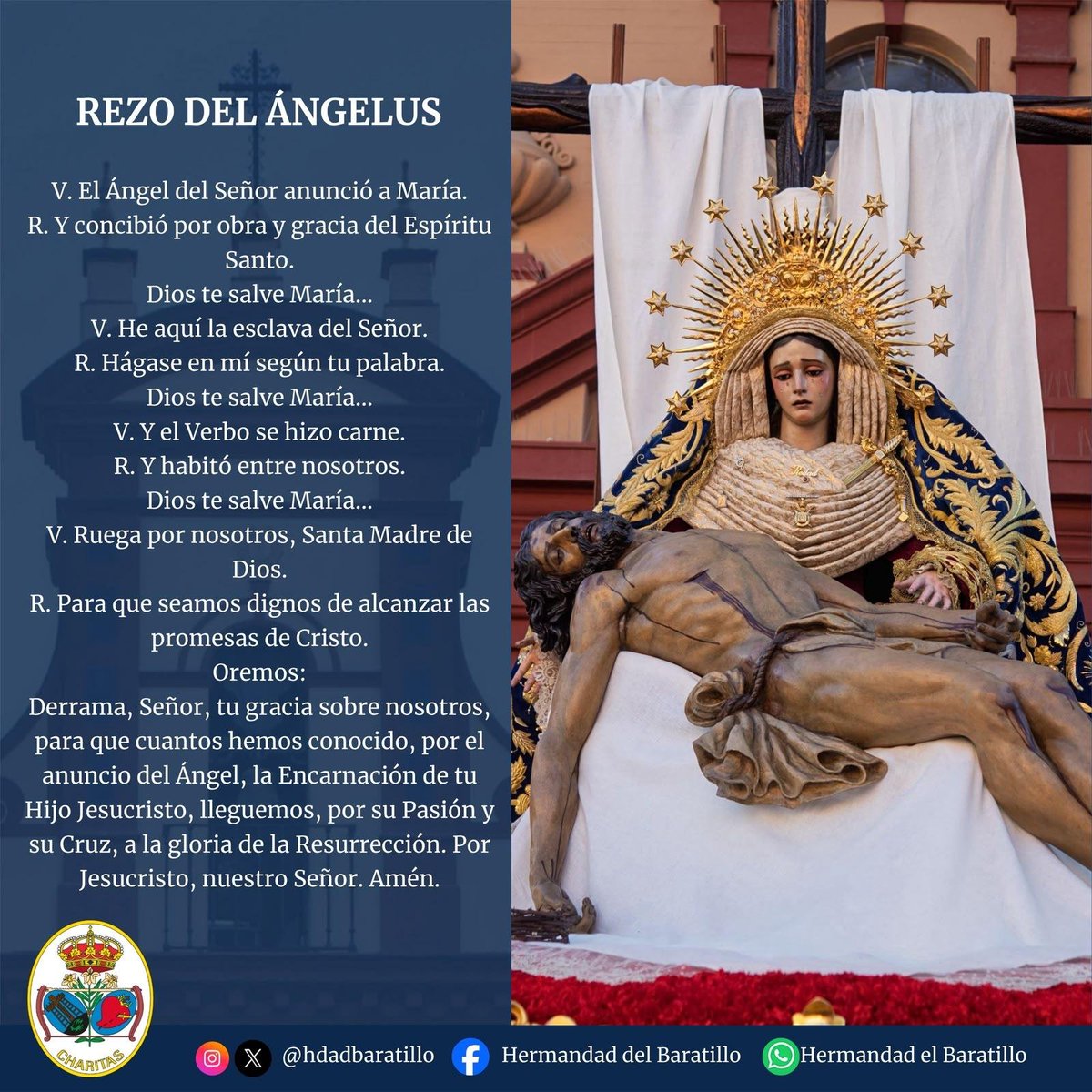 HdadBaratillo's tweet photo. 🔵 Cᴏɴ Mᴀʀɪ́ᴀ, Rᴇᴢᴀᴍᴏs ᴇʟ Áɴɢᴇʟᴜs.

#AzulBaratillo https://t.co/qdamDeodMt